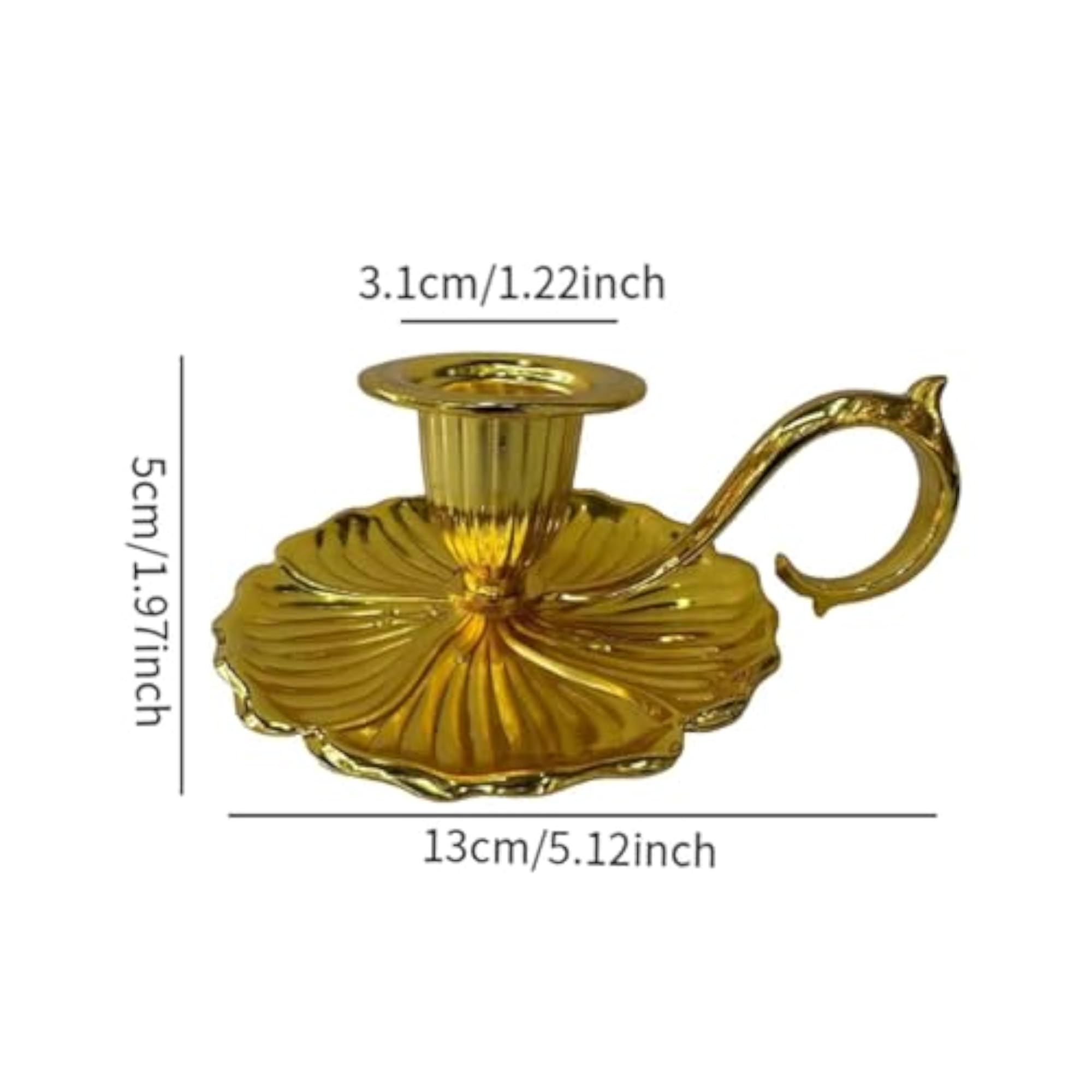 Handheld Retro Taper Candle Holder for Home Decor